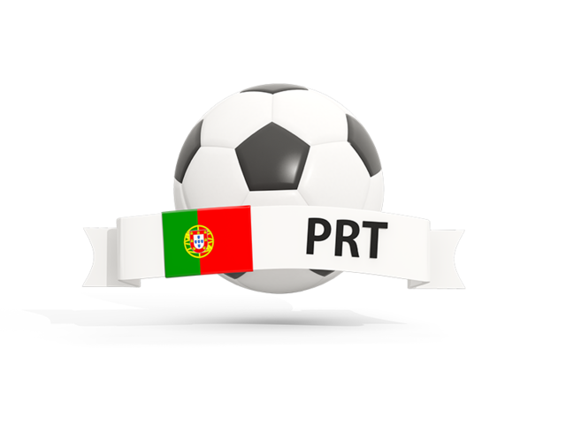 Football with banner. Download flag icon of Portugal at PNG format