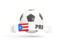 Пуэрто-Рико. Футбольный мяч  с баннером. Скачать иллюстрацию.