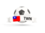 Taiwan. Football with banner. Download icon.