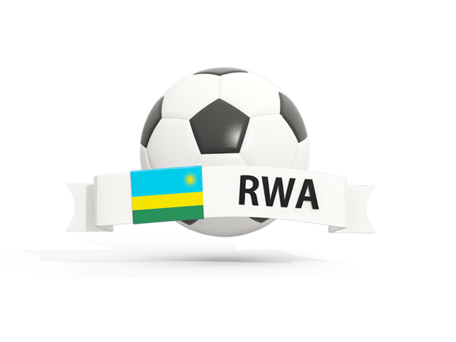 Football with banner. Download flag icon of Rwanda at PNG format