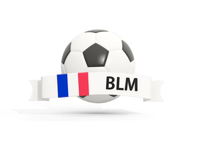 Football with banner. Download flag icon of Saint Barthelemy at PNG format