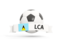 Saint Lucia. Football with banner. Download icon.