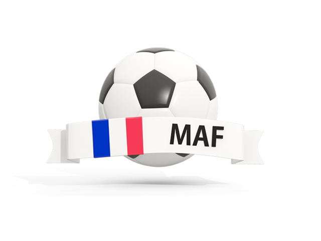 Football with banner. Download flag icon of Saint Martin at PNG format
