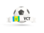 Saint Vincent and the Grenadines. Football with banner. Download icon.