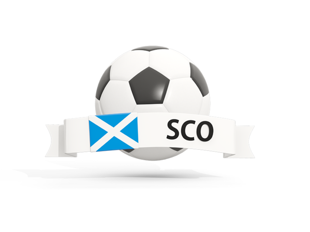 Football with banner. Download flag icon of Scotland at PNG format