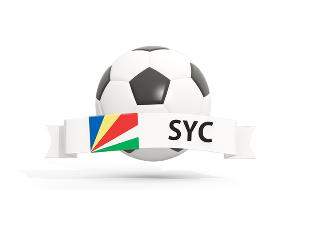 Football with banner. Download flag icon of Seychelles at PNG format