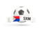Sint Maarten. Football with banner. Download icon.