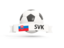 Slovakia. Football with banner. Download icon.