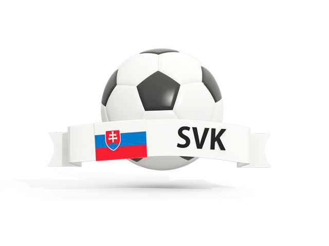 Football with banner. Download flag icon of Slovakia at PNG format