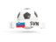 Slovenia. Football with banner. Download icon.