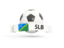 Solomon Islands. Football with banner. Download icon.