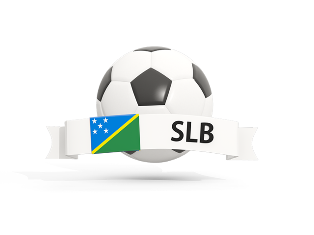 Football with banner. Download flag icon of Solomon Islands at PNG format