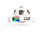 South Africa. Football with banner. Download icon.