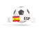 Spain. Football with banner. Download icon.