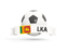 Sri Lanka. Football with banner. Download icon.