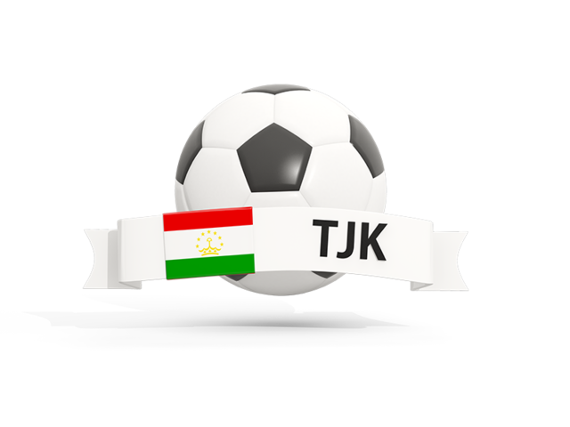 Football with banner. Download flag icon of Tajikistan at PNG format