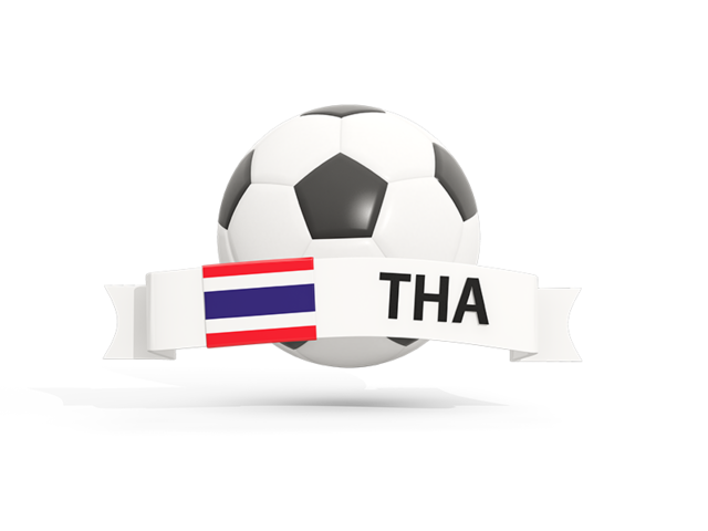 Football with banner. Download flag icon of Thailand at PNG format