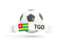 Togo. Football with banner. Download icon.