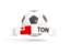 Tonga. Football with banner. Download icon.