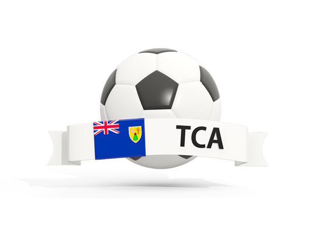 Football with banner. Download flag icon of Turks and Caicos Islands at PNG format