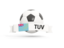 Тувалу. Футбольный мяч  с баннером. Скачать иллюстрацию.