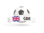 United Kingdom. Football with banner. Download icon.