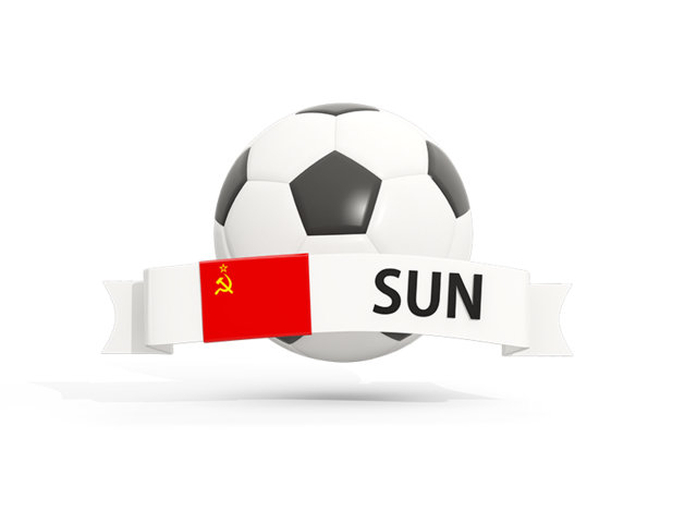 Football with banner. Download flag icon of Soviet Union at PNG format