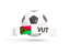 Vanuatu. Football with banner. Download icon.