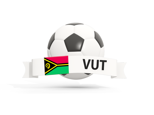 Football with banner. Download flag icon of Vanuatu at PNG format