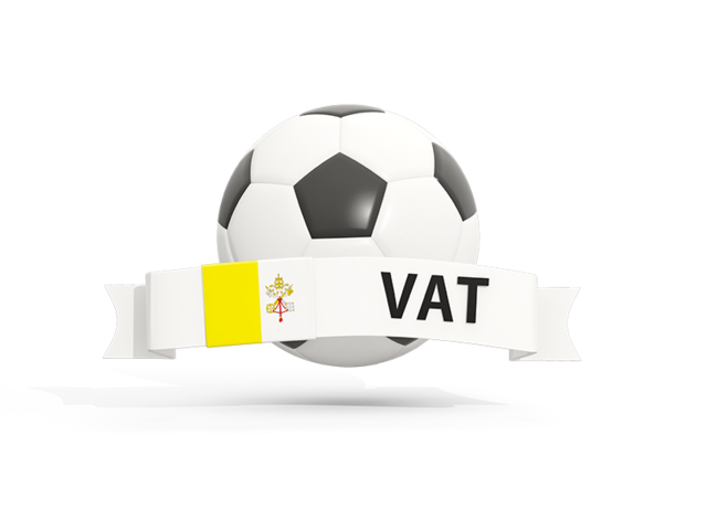Football with banner. Download flag icon of Vatican City at PNG format