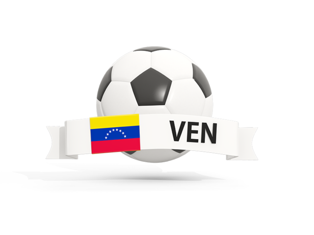 Football with banner. Download flag icon of Venezuela at PNG format