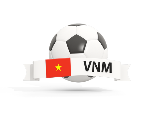 Football with banner. Download flag icon of Vietnam at PNG format