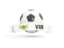 Virgin Islands of the United States. Football with banner. Download icon.