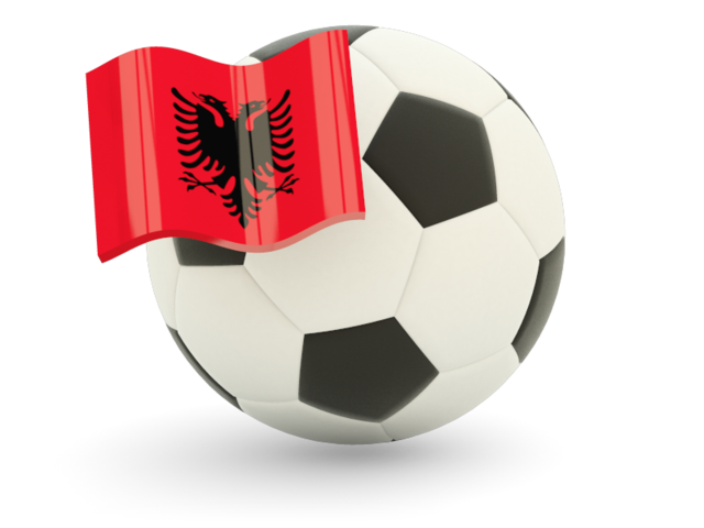 Football with flag. Download flag icon of Albania at PNG format