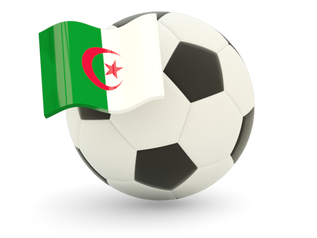 Football with flag. Download flag icon of Algeria at PNG format