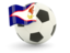 Американское Самоа. Футбольный мяч с флагом. Скачать иллюстрацию.