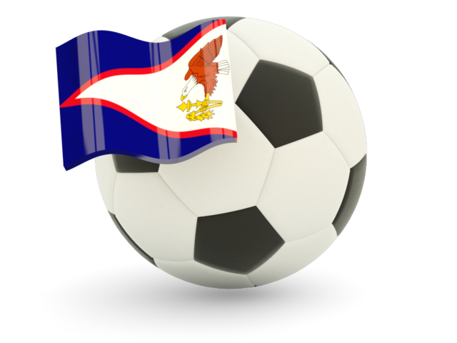 Футбольный мяч с флагом. Скачать флаг. Американское Самоа
