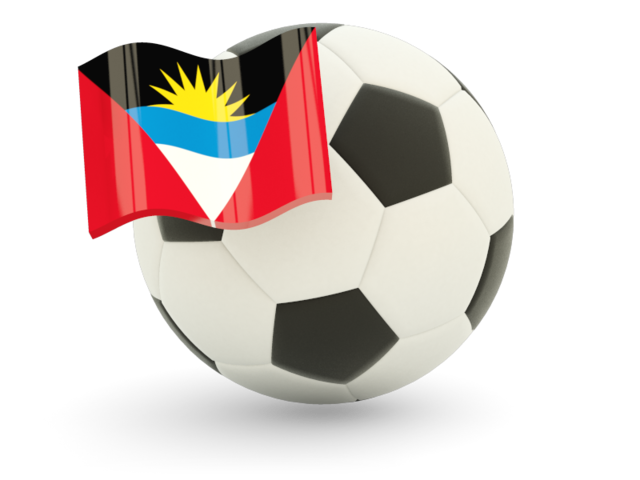 Футбольный мяч с флагом. Скачать флаг. Антигуа и Барбуда