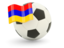 Armenia. Football with flag. Download icon.