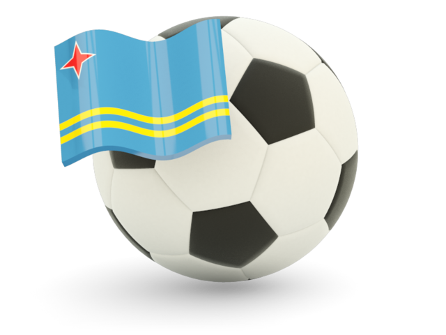 Football with flag. Download flag icon of Aruba at PNG format