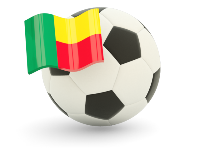 Футбольный мяч с флагом. Скачать флаг. Бенин