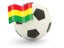 Bolivia. Football with flag. Download icon.