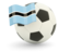 Botswana. Football with flag. Download icon.