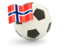 Bouvet Island. Football with flag. Download icon.