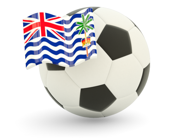Футбольный мяч с флагом. Скачать флаг. Британская территория в Индийском океане