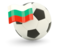 Bulgaria. Football with flag. Download icon.