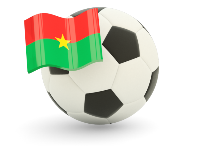 Футбольный мяч с флагом. Скачать флаг. Буркина Фасо