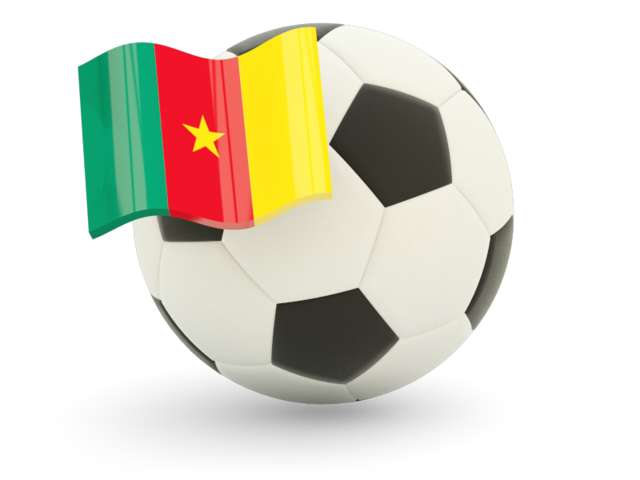 Футбольный мяч с флагом. Скачать флаг. Камерун