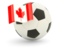 Canada. Football with flag. Download icon.