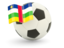 Central African Republic. Football with flag. Download icon.